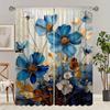 2pcs,Beautiful Red Roses Privacy Protection Living Room Curtain,Romantic Dream Creative Decoration,Translucent Bedroom Curtain