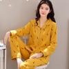 Pure cotton pajamas women's spring and autumn long-sleeved winter large-size pajamas, summer women's suits, loungewear can be worn outside