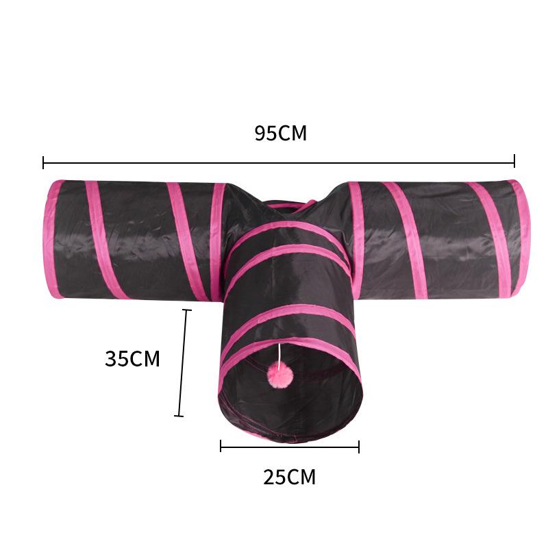 Polyester Kitten Cat Tunnel Teaser Toy - Self-Play, Four Seasons Universal