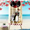 Asciugamano da Spiaggia con Stampa Cartone Animato Pingu, Asciugamano Grande Morbido Asciugatura Rapida per Spiaggia Campeggio Nuoto