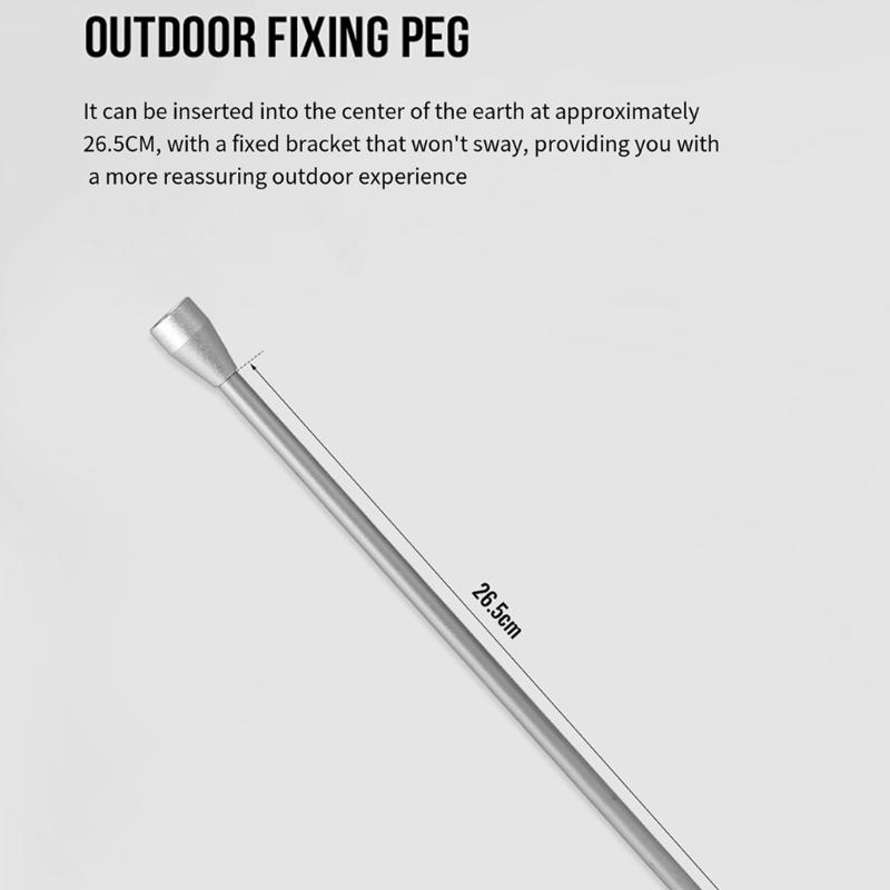 Regulable Height Camping Lamp Poles Light weight Outdoor Hanging Lamp Stand for Hiking Fishing Backpacking