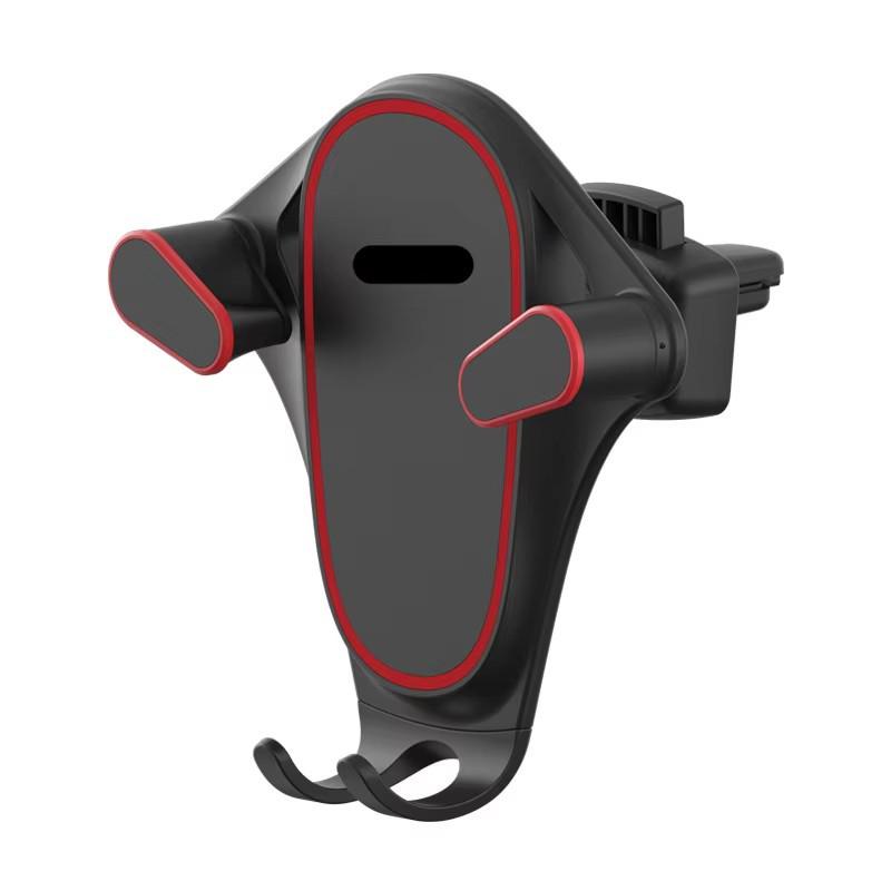 

Universal Car Air Vent Phone Holder - Gravity Support Clip, Black/Red Model C302