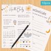 10 stuks Gender Reveal Feestspel Kaart Baby Duitse Spelkaarten Babydouche Gokken Feestartikelen Handwerk