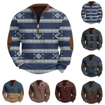 Men's Retro Casual Gradient Printed Sweatshirt