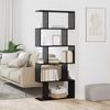 Bookshelf Black Oak Effect 70 x 24 x 161 cm Engineered Wood