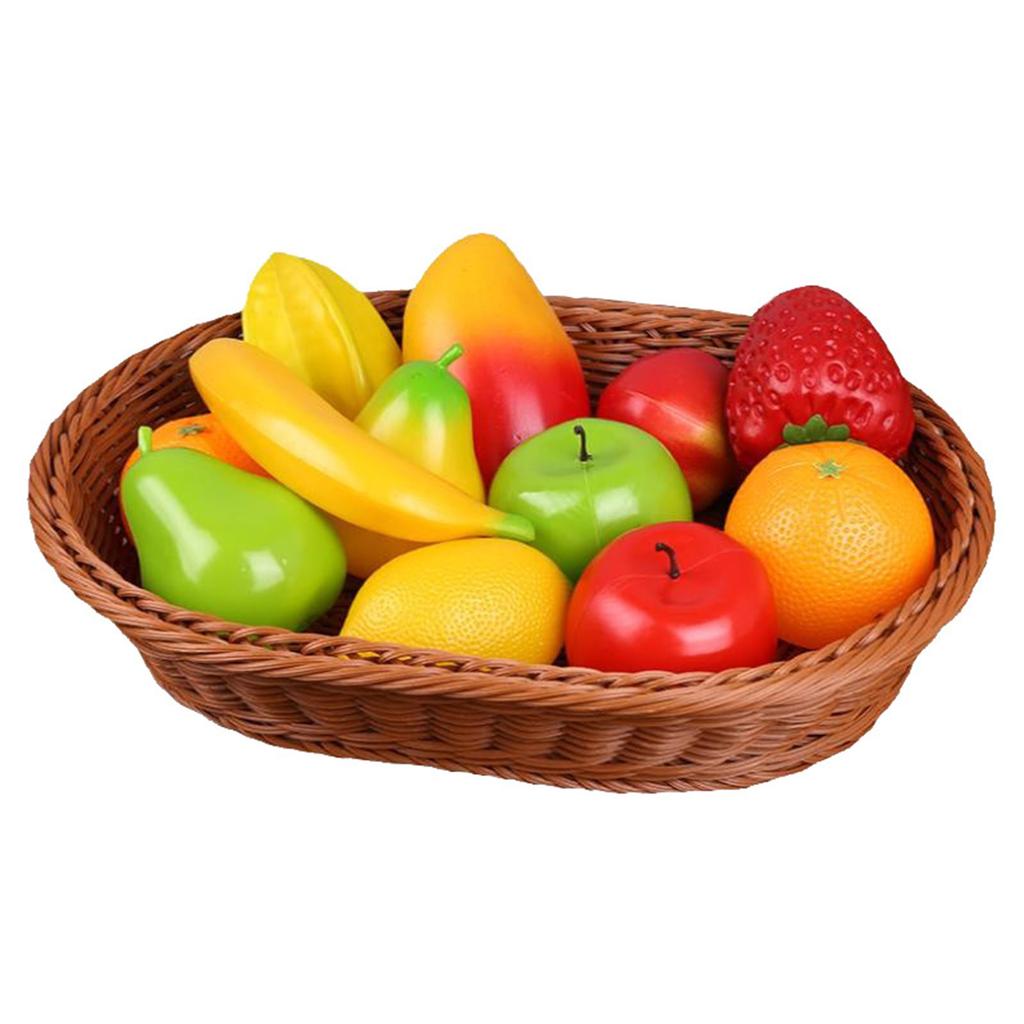 6Pieces Washable Faux Fruit Kitchen Decoration Realistic Fruits Replicas for Festival Parties Supplies and Home Accent