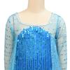 Frozen Girls' Elsa Sequin Mesh Long-Sleeve Formal Dress