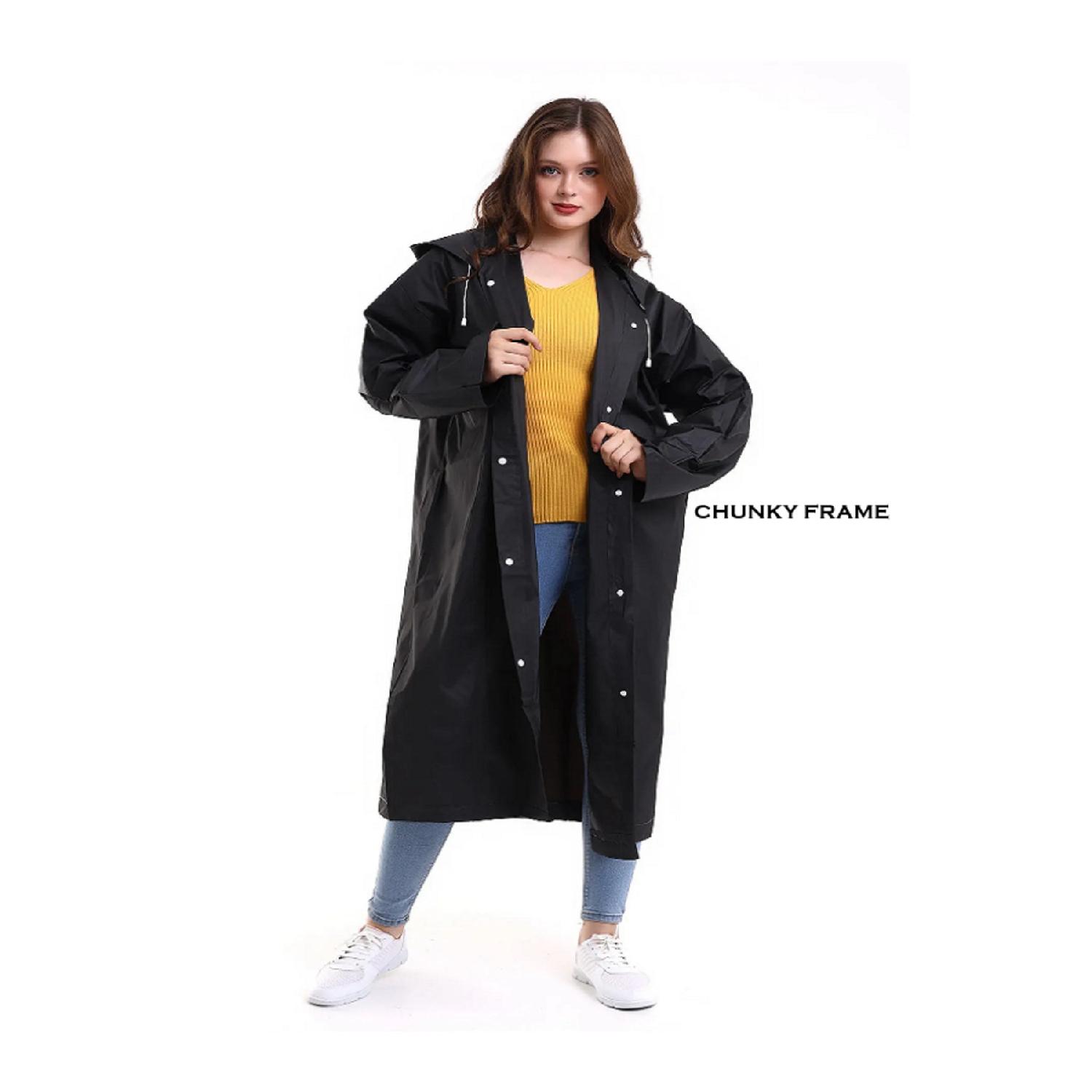 

Женский и мужской плащ-зонтик с капюшоном Eva, черный плащ фиолетовый