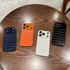 For iPhone 17 Pro Max Case Large Window Crocodile Texture Leather + TPU Phone Cover with PC Lens Film