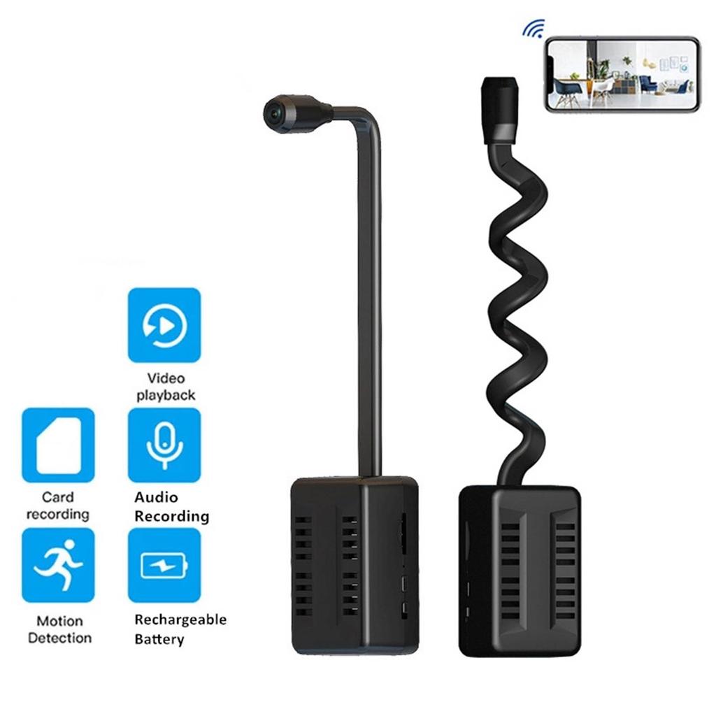 HD 1080P X7 Mini WIFI Camera Surveillance Camera with Small Adjustable Snake Lens for Photo Video Security Cameras Secret Camera