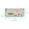 Flamingo Double Zipper Pencil Case - Large Capacity Stationery Box with Cute Pattern