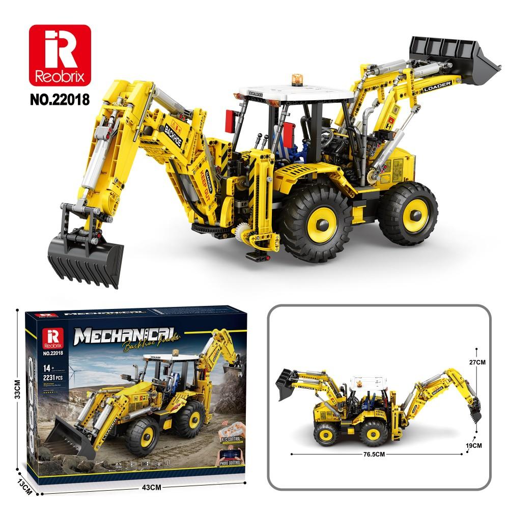 Non-Toxic 2231Pcs Rc Bulldozer Building Blocks City Engineering Vehicle Remote Control Truck Model Bricks Kids Educational Diy Toys Gifts