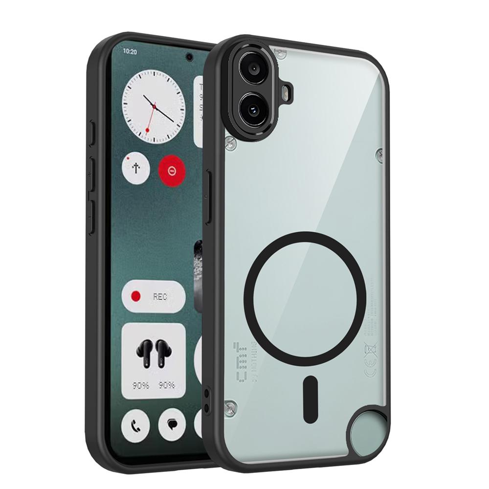 KEYSION Transparent Magnetic Phone Case for Nothing CMF Phone 2 Pro 1 Silicone+PC HD Clear Shockproof Cover for CMF Phone 1 2Pro