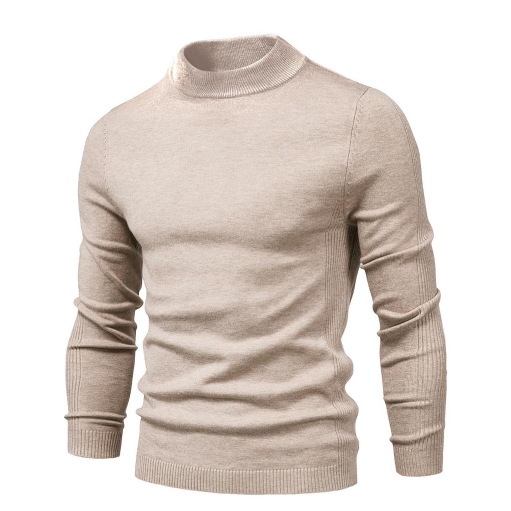 Autumn And Winter Thickened Warm Sweater Medium Collar Men's Multi-color Sweater