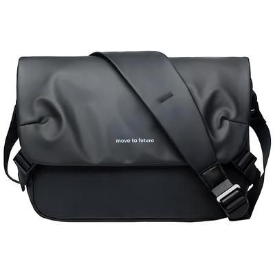 Pequena Mensageiro de Nylon Sólido Perfeito para Presente Coreano para Adultos nos seus e 50 anos Bolsa Masculina X-cross, Transversal, Elegante, Exterior, Ombro, Compacta,