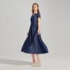 Shetu Women's Summer Denim Midi Dress