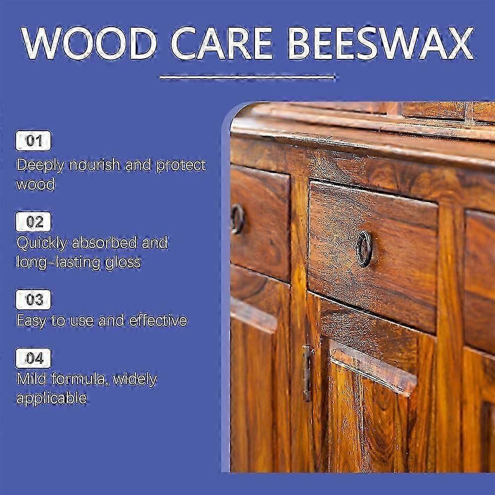 Wood Care Beeswax Polish For Wood Furniture Ornaments - Natural Beeswax Orange Oil - 120ml