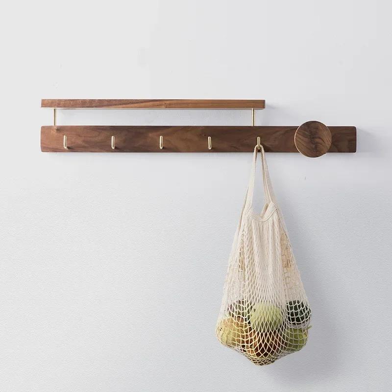 Wood Hanger Living Room Coat Rack Hook Wall Mounted Vintage Coat Rack Stand Luxury Office Home Furniture