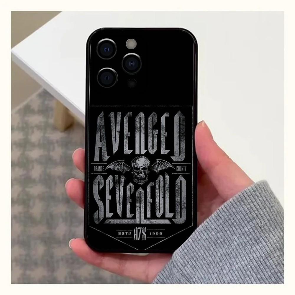 A- Avenged Sevenfold Phone Case For Apple iPhone 15,14,13,12,11,Pro,X,XS,Max,XR,Plus,Mini Soft Black Cover