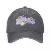 Mythic Fish Graphic Washed Denim Baseball Cap Adjustable Summer Outdoor Travel Hat