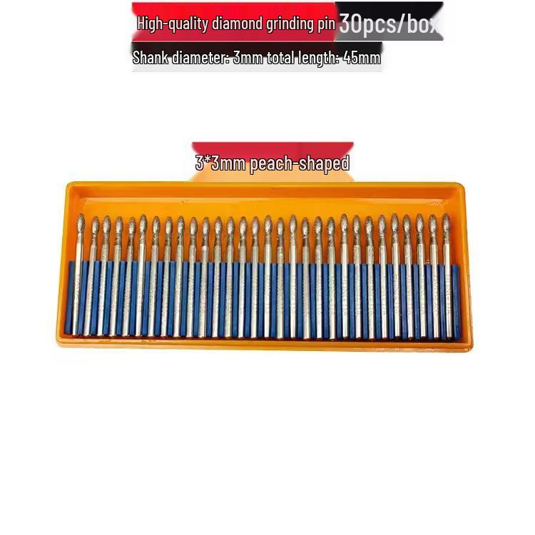 

Набор алмазных шлифовальных игл разной формы - 3 мм абразивные гравировальные и полировальные головки