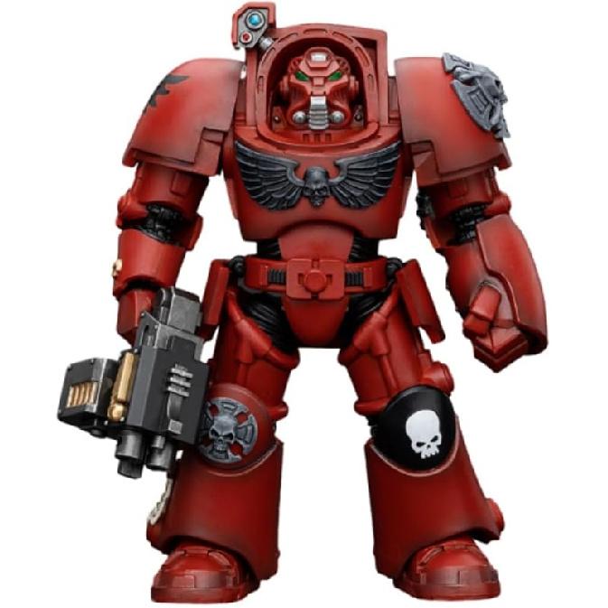 JOYTOY Warhammer 40K Кровавые Ангелы Отряд Терминаторов Терминатор с Штурмовой Пушкой 5,63 дюйма 1:Фигурка Mecha Joy Toy Коллекционная модель Масштаб 18 Terminator with Storm Bol
