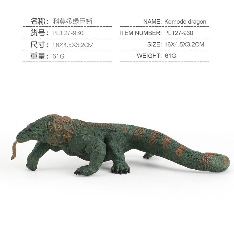 Exceptional Pvc Komodo Dragon Figurine Lifelike Reptile Wildlife Model For Collectors 16x45x32cm