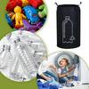 Bottle Storage Bag 82L Recycling Bin With Aluminum Handle Laundry Basket Foldable Trash Can For Bathroom Dorm Kitchen Home