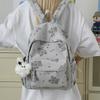 Women's Bear Printed Backpack Student's Lightweight Schoolbag