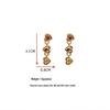 Korean Style Colorful Zircon Heart Tassel Earrings for Women