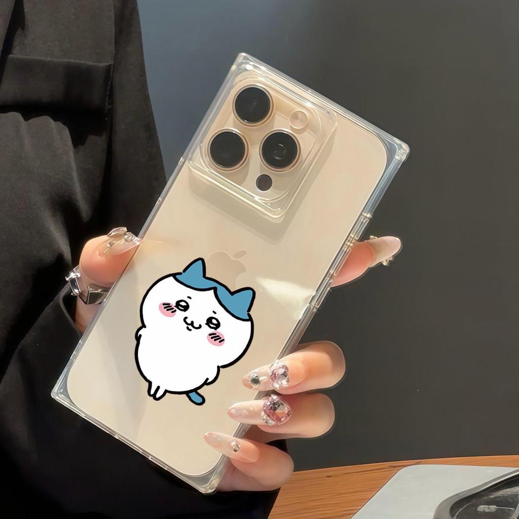 Clear Square Back Tube Case Protection For iPhone 13 14 Pro Max 12 16 ProMax 15 Plus 11 Anti-Oxygen,Big Ikawa Pattern Casing