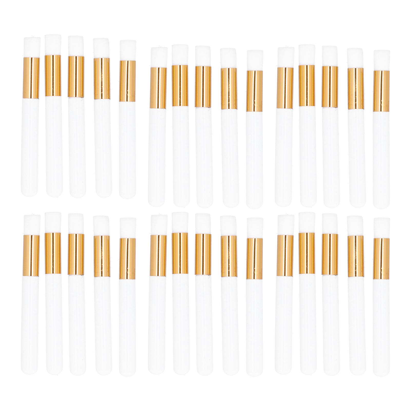 

30 шт. щеточек для шампуня для ресниц, отшелушивающие щеточки для удаления черных точек для наращивания ресниц, очищения носа White