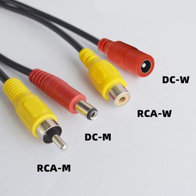 QXNY 4 Piece 4Pin Aviation Head Male/Female To RCA Male DC Male Extension Cable Adapter Converter for Security DVR CCTV Camera
