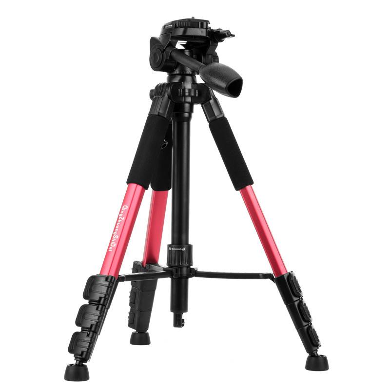 Lightweight Q111 Aluminum DSLR/Phone Tripod for Camera, Live Broadcast, Projector & Thermometer.