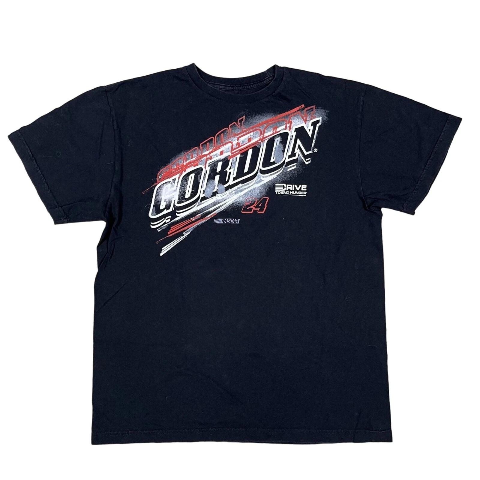 Jeff Gordon NASCAR Black T-Shirt Size Large 2XL
