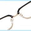 Fashion Metal Metal Square Simple Personality Half-frame Women Men Eye Protection Anti Blue-ray Glasses