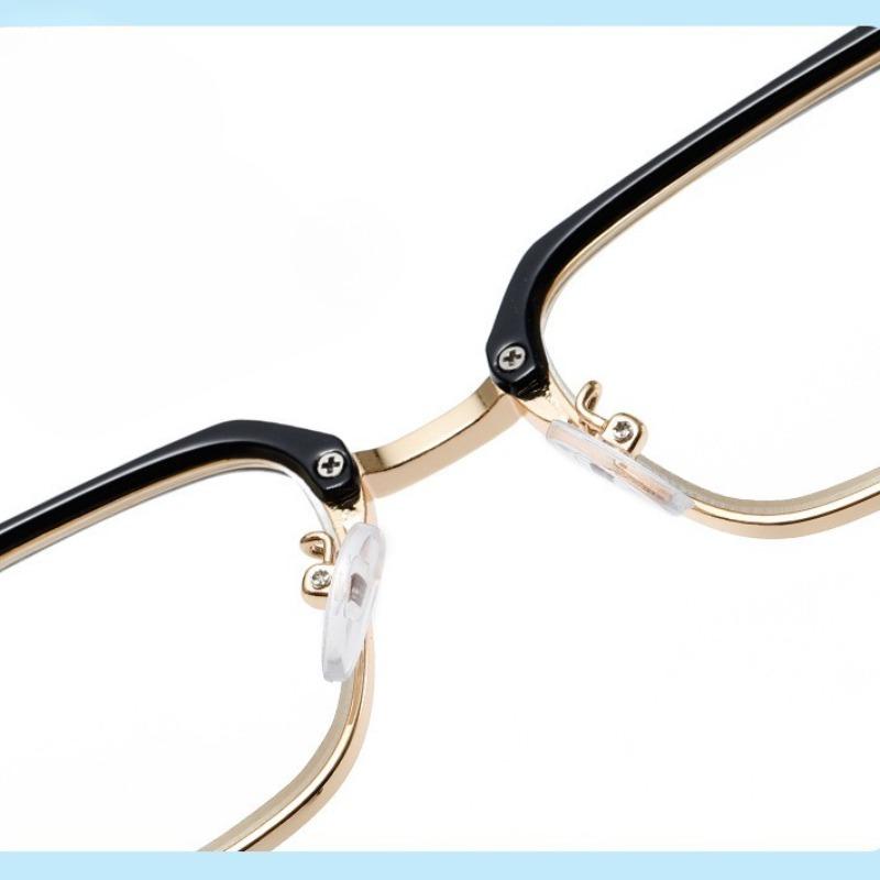 Fashion Metal Metal Square Simple Personality Half-frame Women Men Eye Protection Anti Blue-ray Glasses