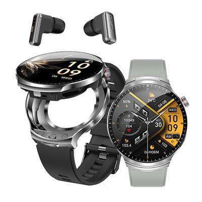 T100 Smart Watch BT Call Wireless Earbuds 2 In 1 TWS Earphone Fitness Tracker AI Noise Cancelling Music Music Headset Smartwatch