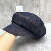 Old Money Wind Heavy Industry Good Version Retro British Soft Brim Washed Denim Newsboy Hat Women'S Autumn Small Cloud Beret