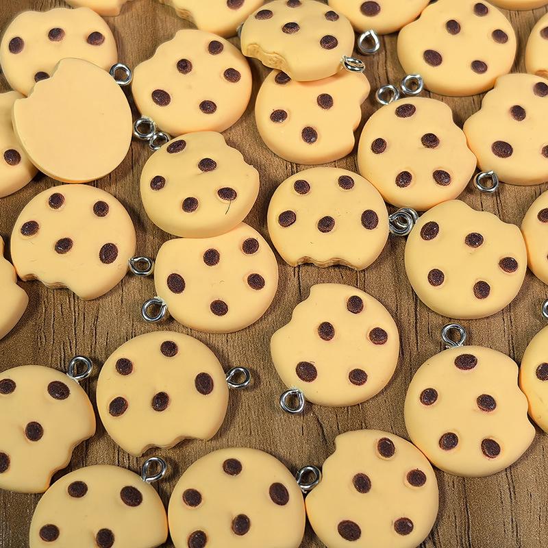 

10pcs Broken Cookies Biscuits Resin Charms Cute Cartoon Snacks Food Earring Necklace Pendant DIY Funny Jewelry Make
