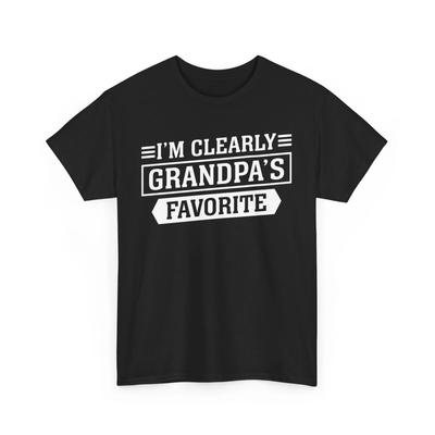 Funny Grandpa Shirt Im Clearly Grandpas Favorite TShirt Gift for Grandfather Harajuku Graphic T Shirts Oversized T Shirt