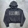 Felpa con cappuccio da uomo Street Fashion Trend Brand Teschio Stampa Digitale 3D Casual Larga