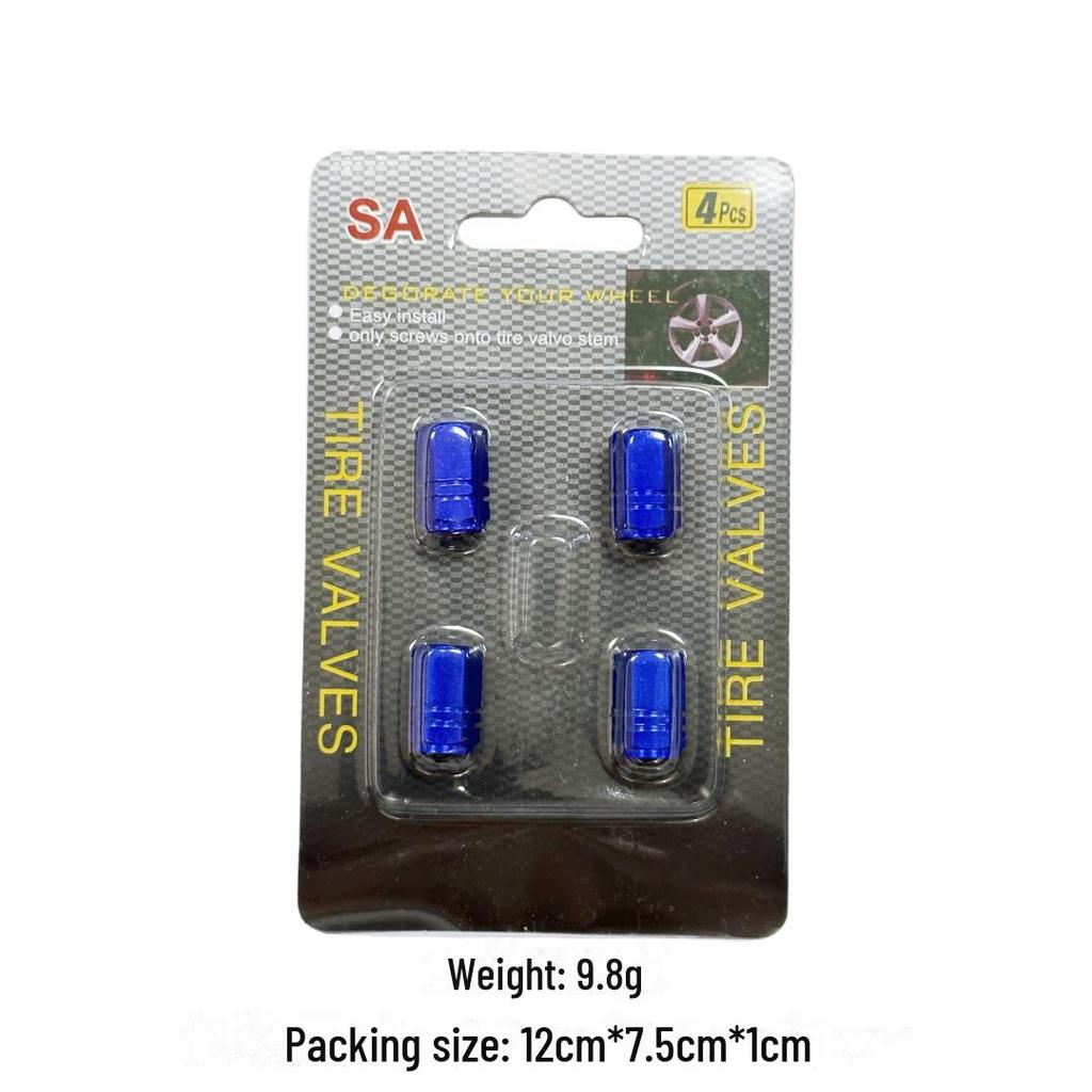 Universal Aluminum Tire Valve Caps 4-Pack, 5 Colors Available