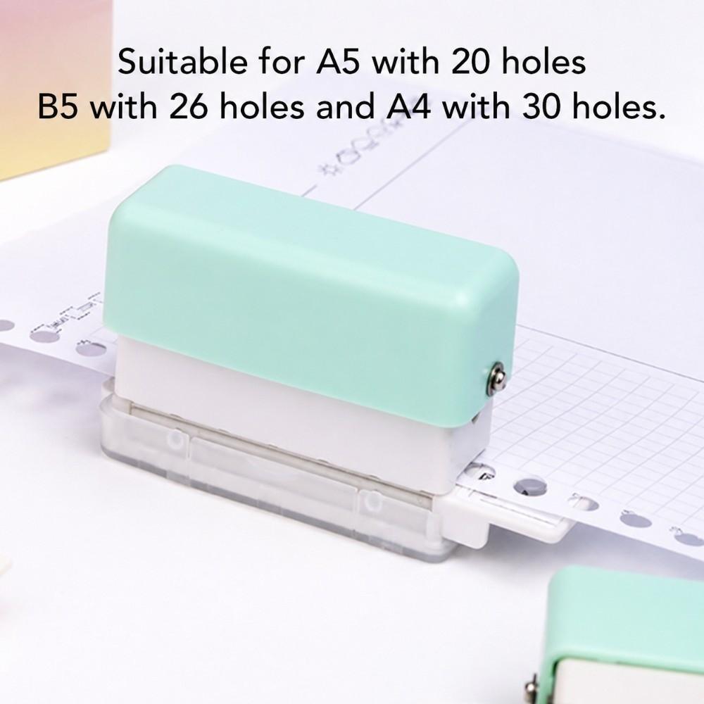 ABS Loose Leaf Punching Machine Practical Manual Puncher Handheld Mini Puncher Paper Crafting