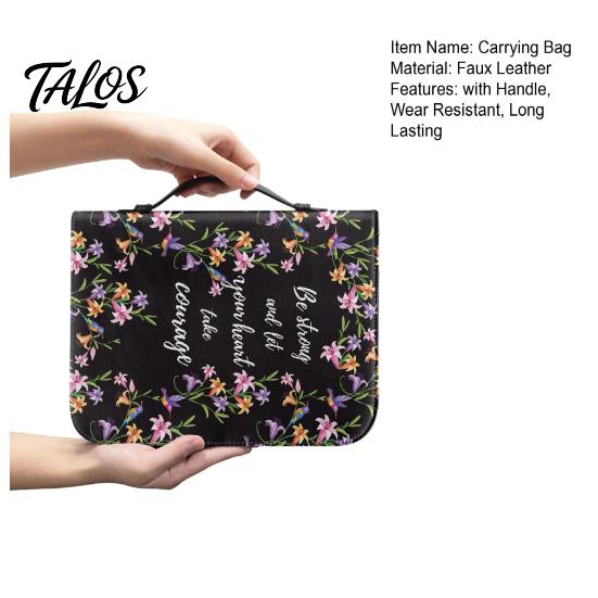 Book Protector Bible Carrying Bag with Handle Zipper Closure Wear Case Resistant Waterproof Portable Print Cover Protective Religious Holder