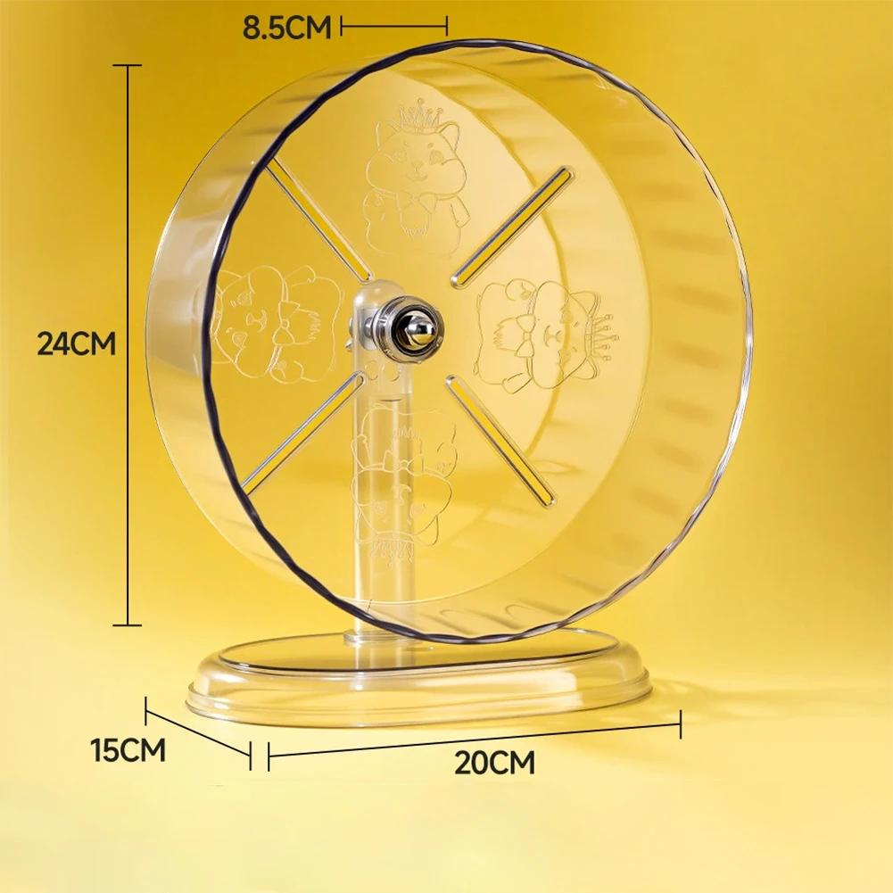1Pc Transparent Hamster Running Wheel Toy Quiet Running Exercise Easy To Disassemble And Clean For Hamster Pets Accessories