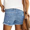 Damen Denim Klassisch Vielseitig High Waist Modische Shorts