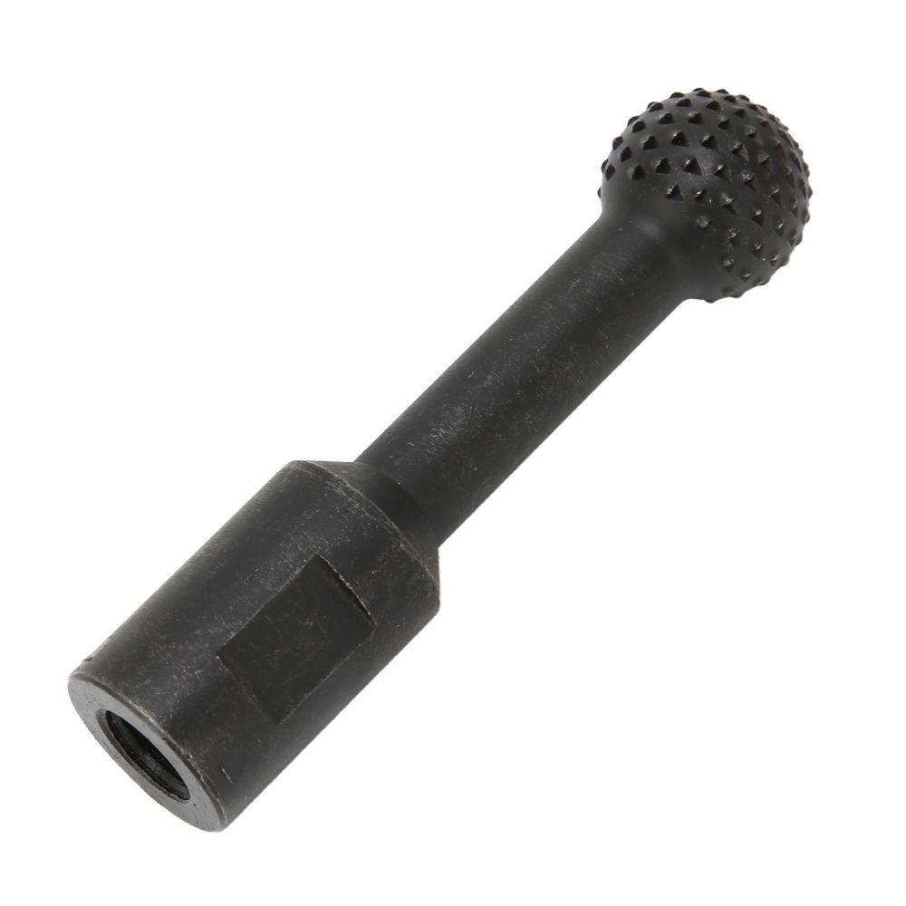 Heavy-Duty Carbon Steel Ball Gouge 5/8-11 Threads Black Sphere Rotary Burr Abrasive Teeth Spherical Grinding Head Wood Carving