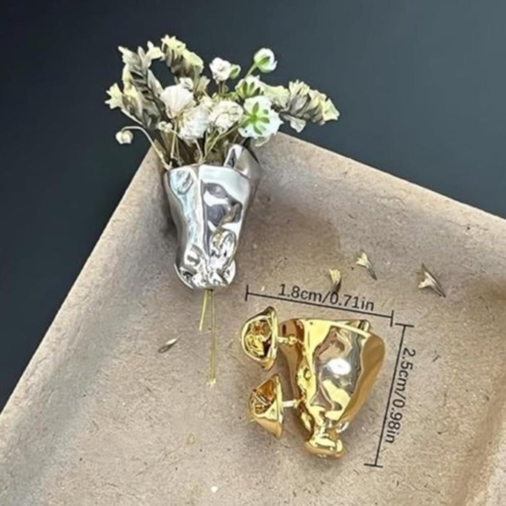DIY Umělecká váza Brož Nositelné Nositelné Květinový kytice Klip Nová Minimalistická váza Brož