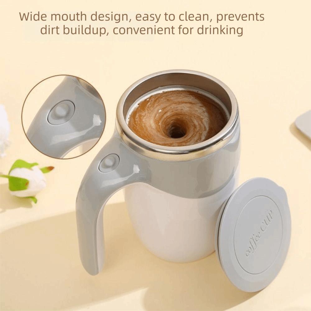 Stainless Steel Magnetic Coffee Mixing Mug Leakproof Electric Drink Mixer  Hot Drinks
